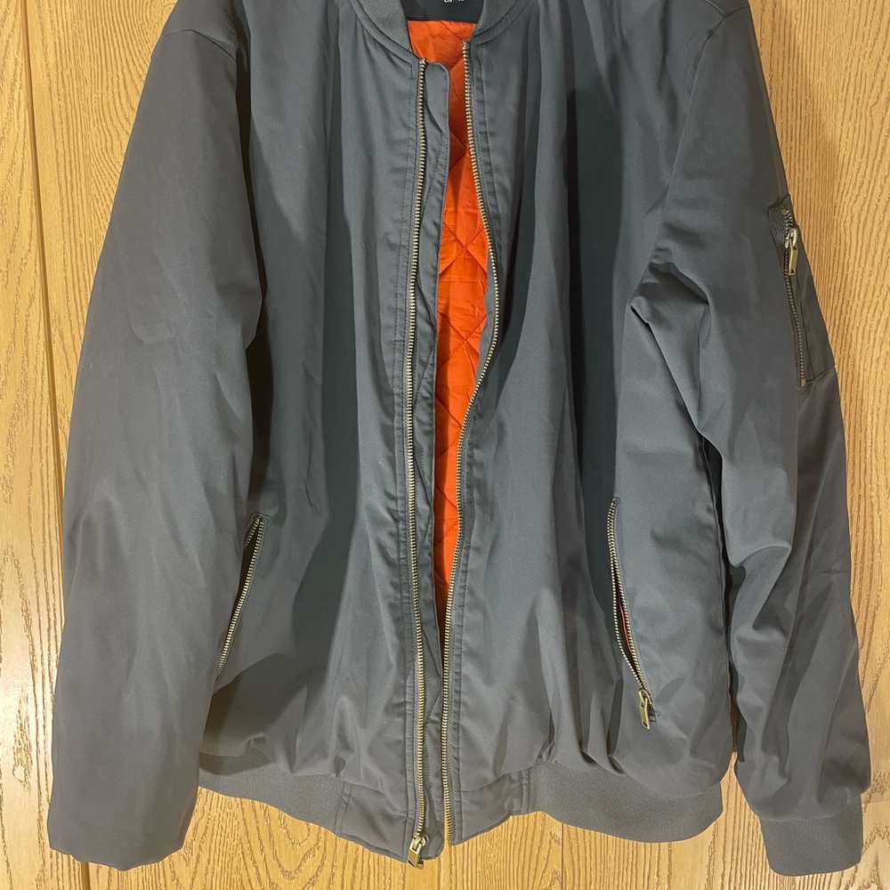Gray Bomber Winter Jacket